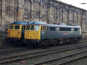 86101 and 87002 on icebreaking duty at Carlisle