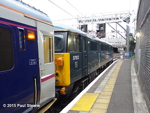 87002 at Euston about to leave for Edinburgh with the Highland Sleeper